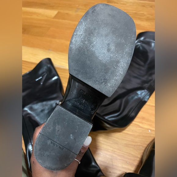 Prada over the knee leather boots - Picture 4 of 5